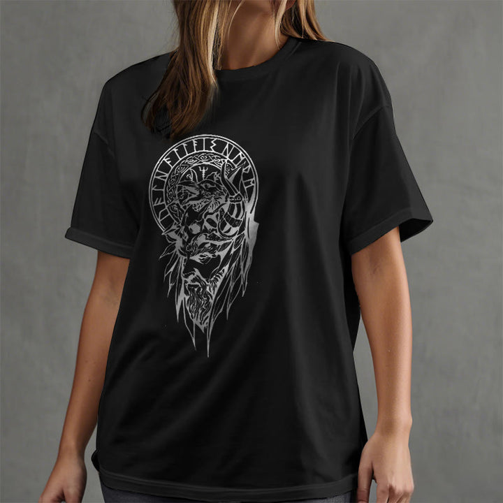 WorldNorse Vegvisir Wolve Celtic T-shirt