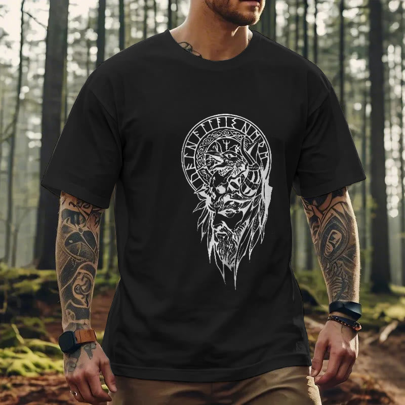 WorldNorse Vegvisir Wolve Celtic T-shirt