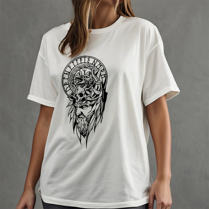 WorldNorse Vegvisir Wolve Celtic T-shirt