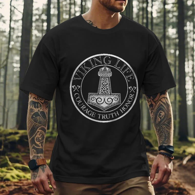 WorldNorse Viking Honor Thor's Hammer T-shirt