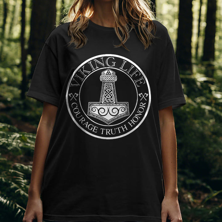 WorldNorse Viking Honor Thor's Hammer T-shirt - image 7