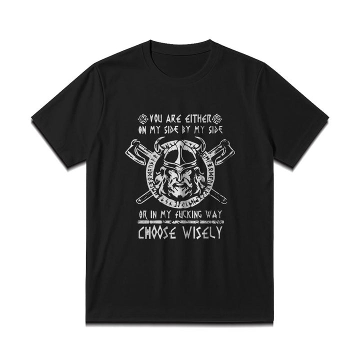 WorldNorse Vikings Rune Odin Symbol Axe T-shirt