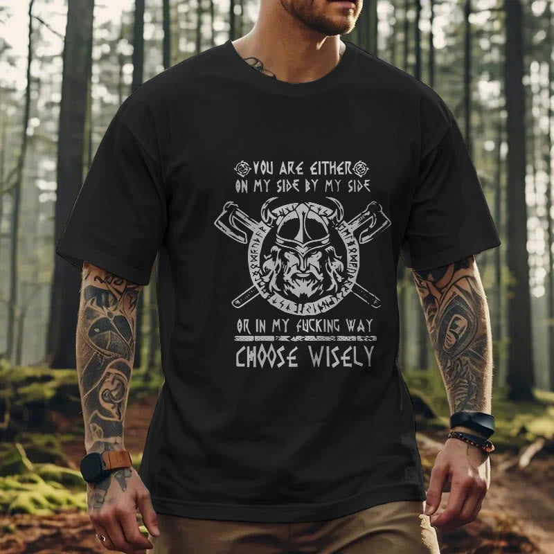 WorldNorse Vikings Rune Odin Symbol Axe T-shirt - image 4