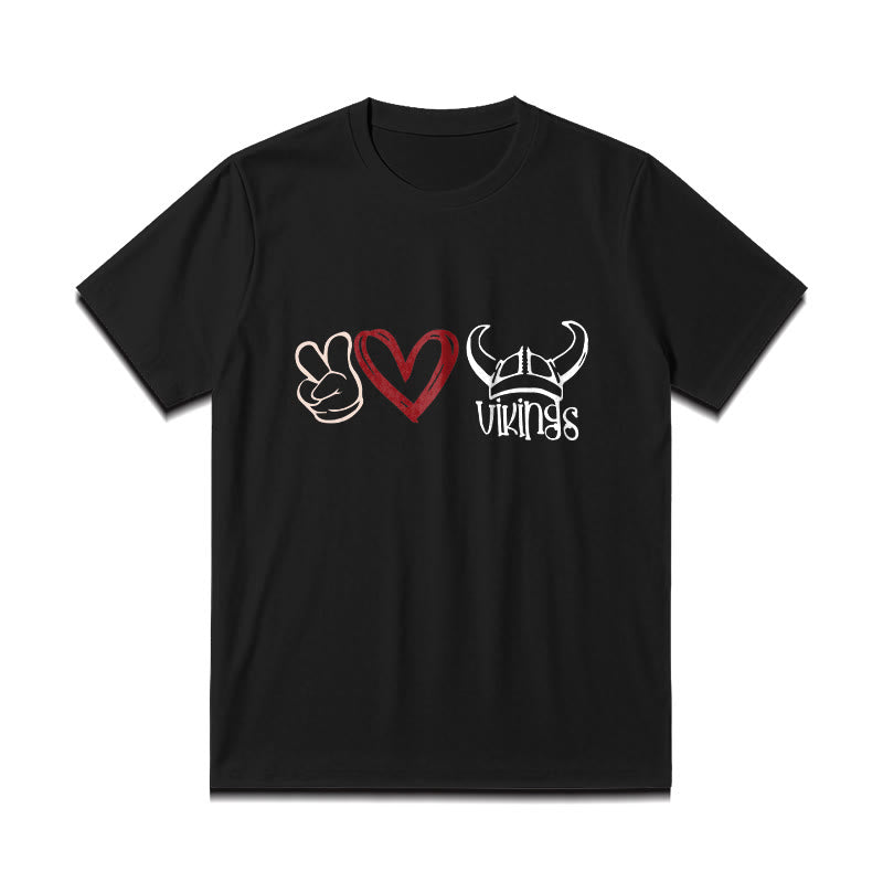 WorldNorse Vikings Heart Design T-shirt