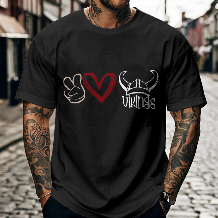 WorldNorse Vikings Heart Design T-shirt