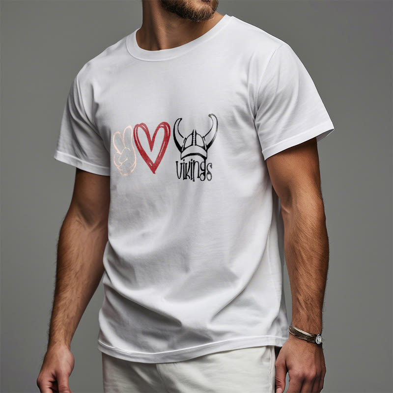 WorldNorse Vikings Heart Design T-shirt - image 12