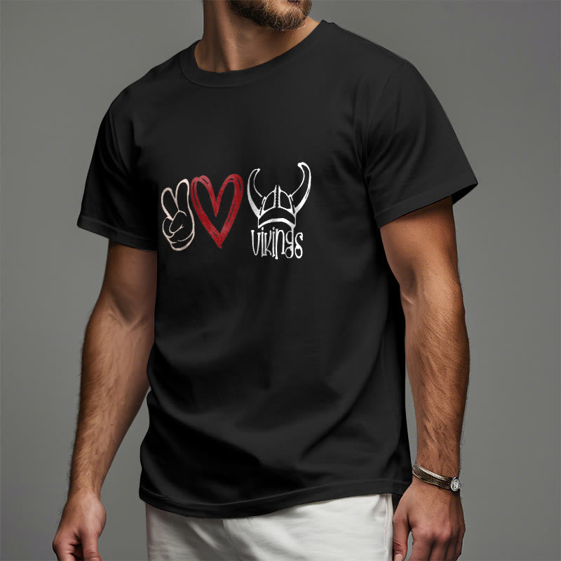 WorldNorse Vikings Heart Design T-shirt - image 3