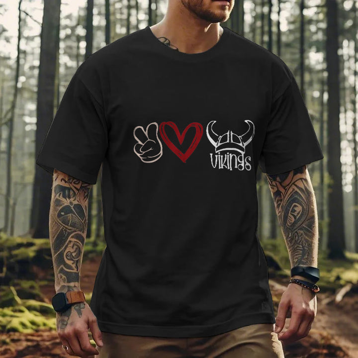 WorldNorse Vikings Heart Design T-shirt