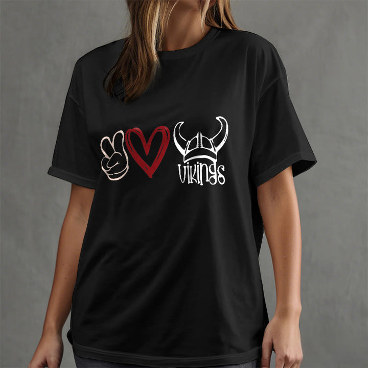 WorldNorse Vikings Heart Design T-shirt