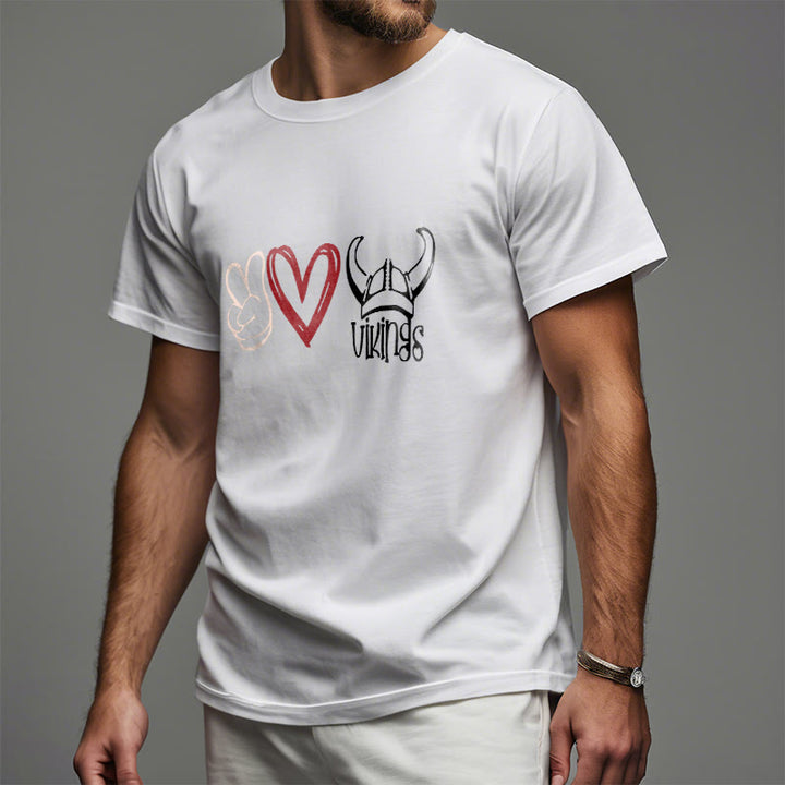 WorldNorse Vikings Heart Design T-shirt