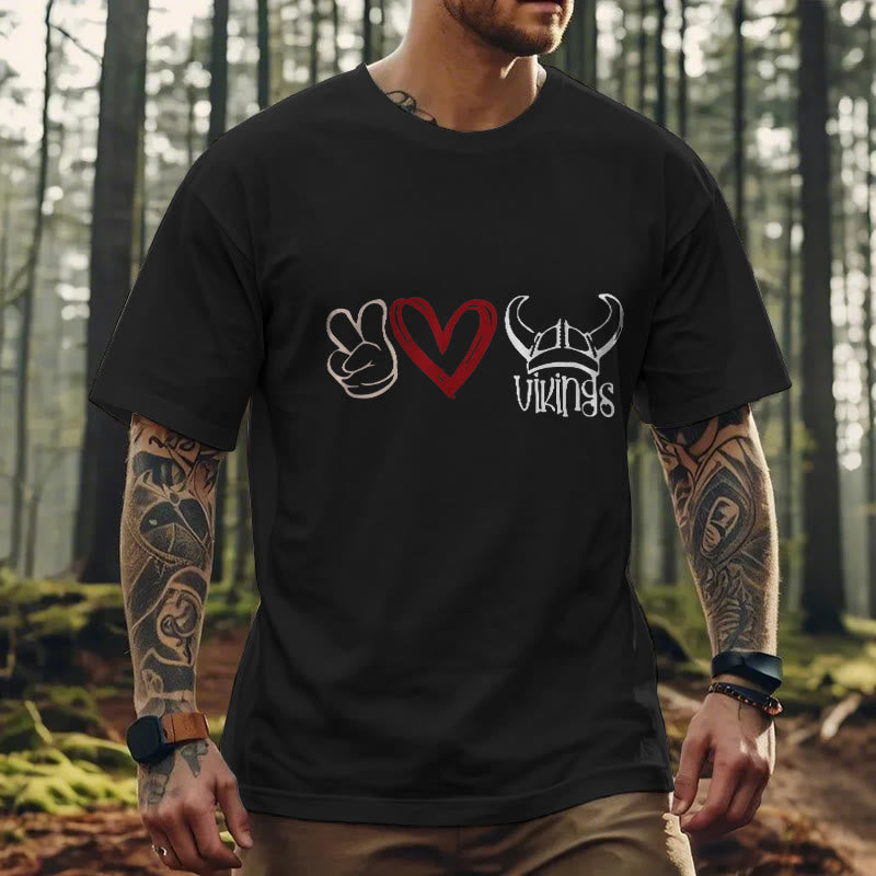 WorldNorse Vikings Heart Design T-shirt - image 4