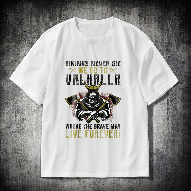 WorldNorse Never Die Valhalla T-shirt - White - 2XL - image 9