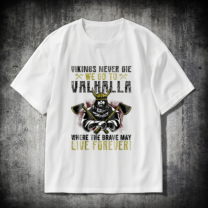 WorldNorse Never Die Valhalla T-shirt - White - 2XL - image 9