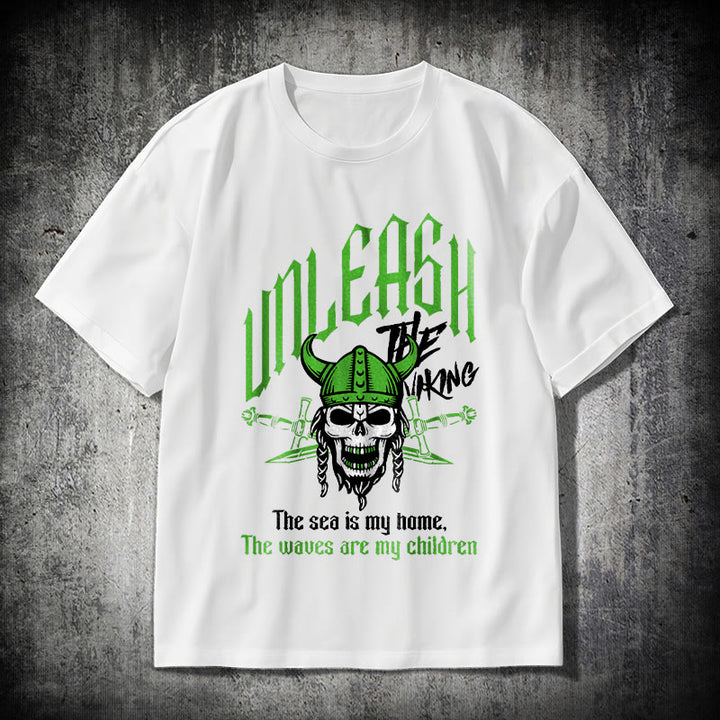 WorldNorse Skull Warrior Turbulent T-Shirt - White - 2XL - image 9