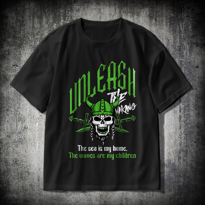 WorldNorse Skull Warrior Turbulent T-Shirt - Black - 2XL - image 0