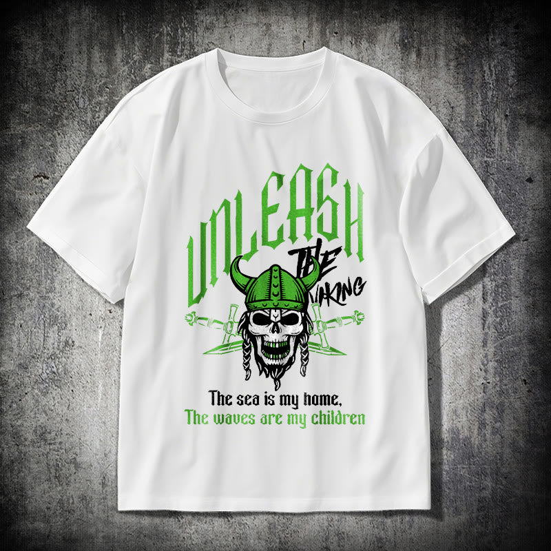 WorldNorse Skull Warrior Turbulent T-Shirt - White - 2XL - image 9