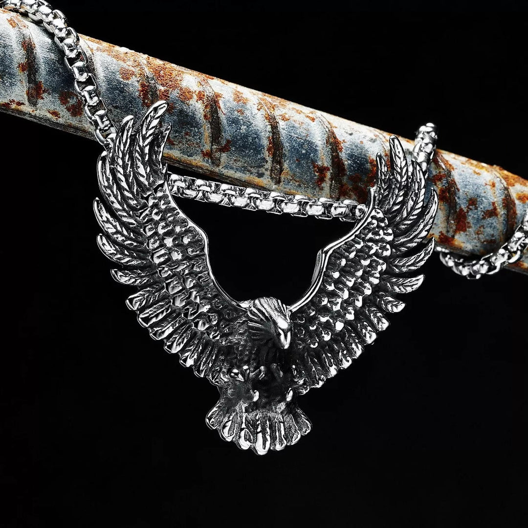 WorldNorse Eagle Hunt Titanium Steel Necklace