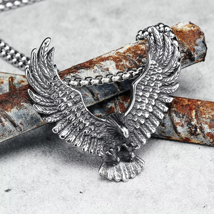 WorldNorse Eagle Hunt Titanium Steel Necklace