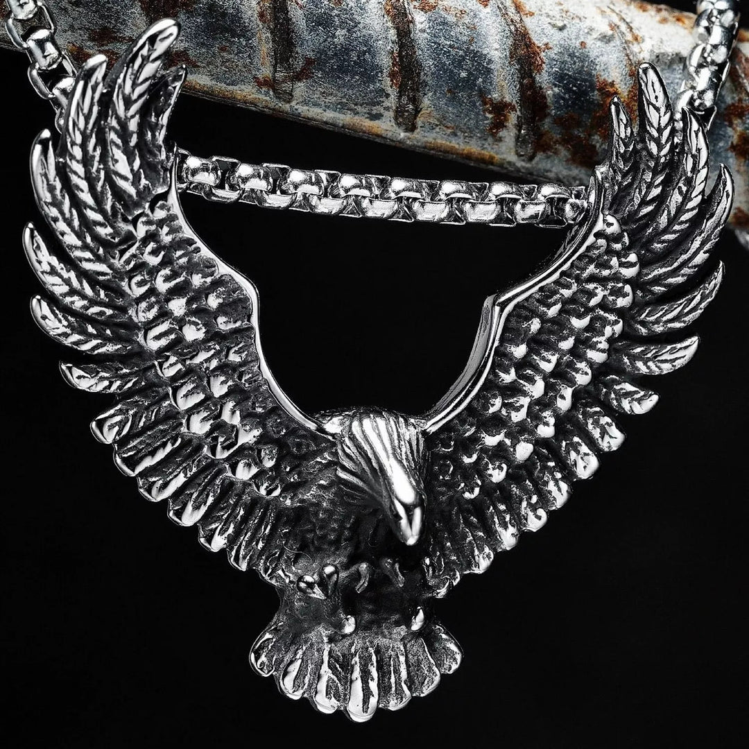 WorldNorse Eagle Hunt Titanium Steel Necklace