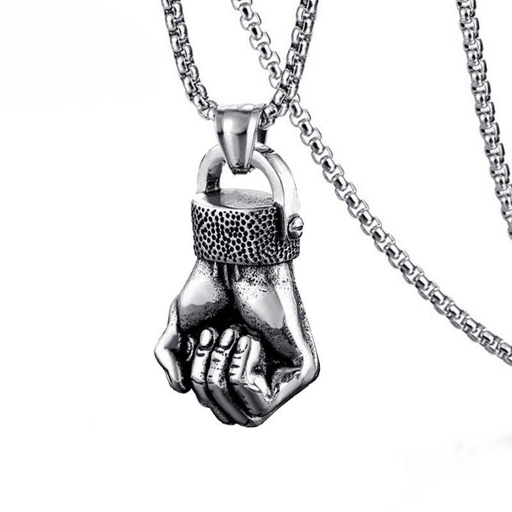 WorldNorse Retro Fist Vein Pendant Necklace