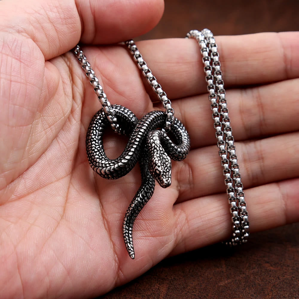 WorldNorse Gothic Python Snake-Shaped Necklace - image 5