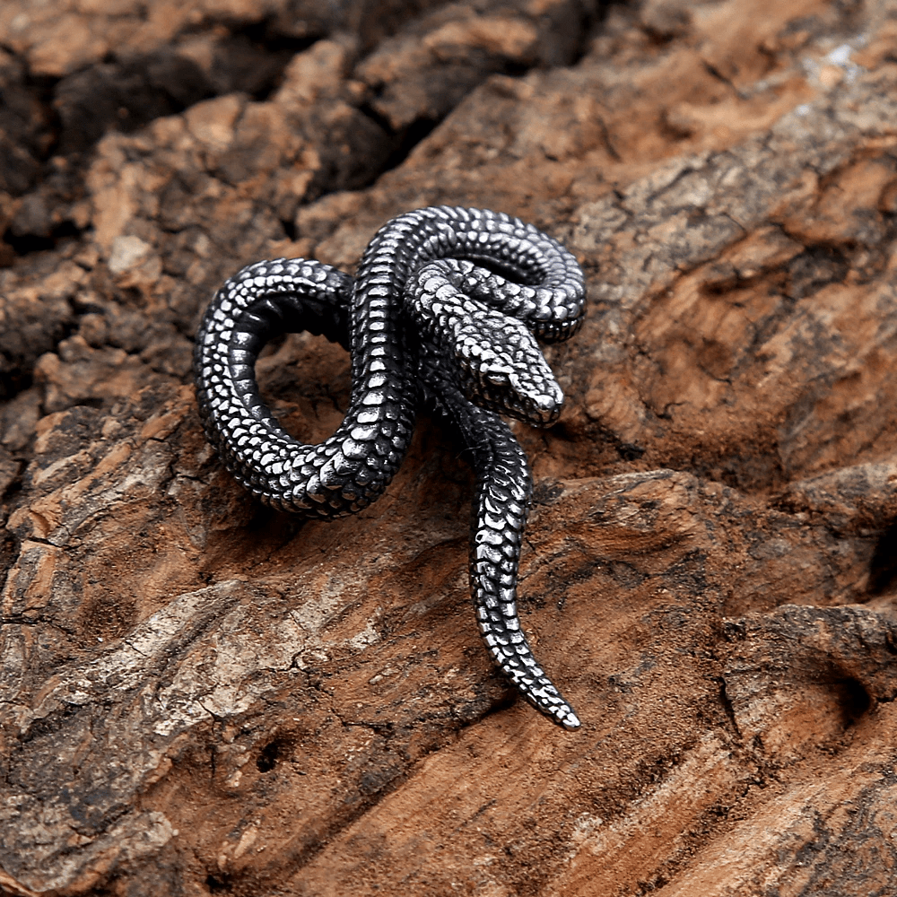 WorldNorse Gothic Python Snake-Shaped Necklace