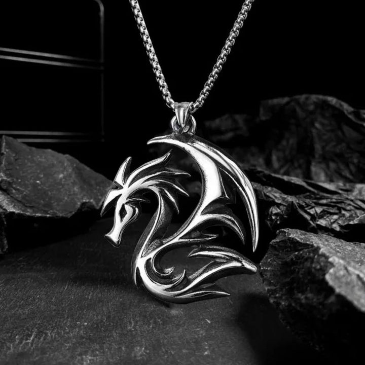 WorldNorse Norse Dragon Carving Necklace