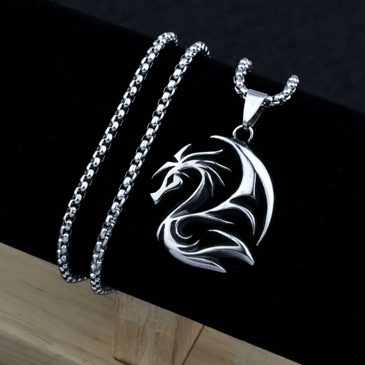 WorldNorse Norse Dragon Carving Necklace