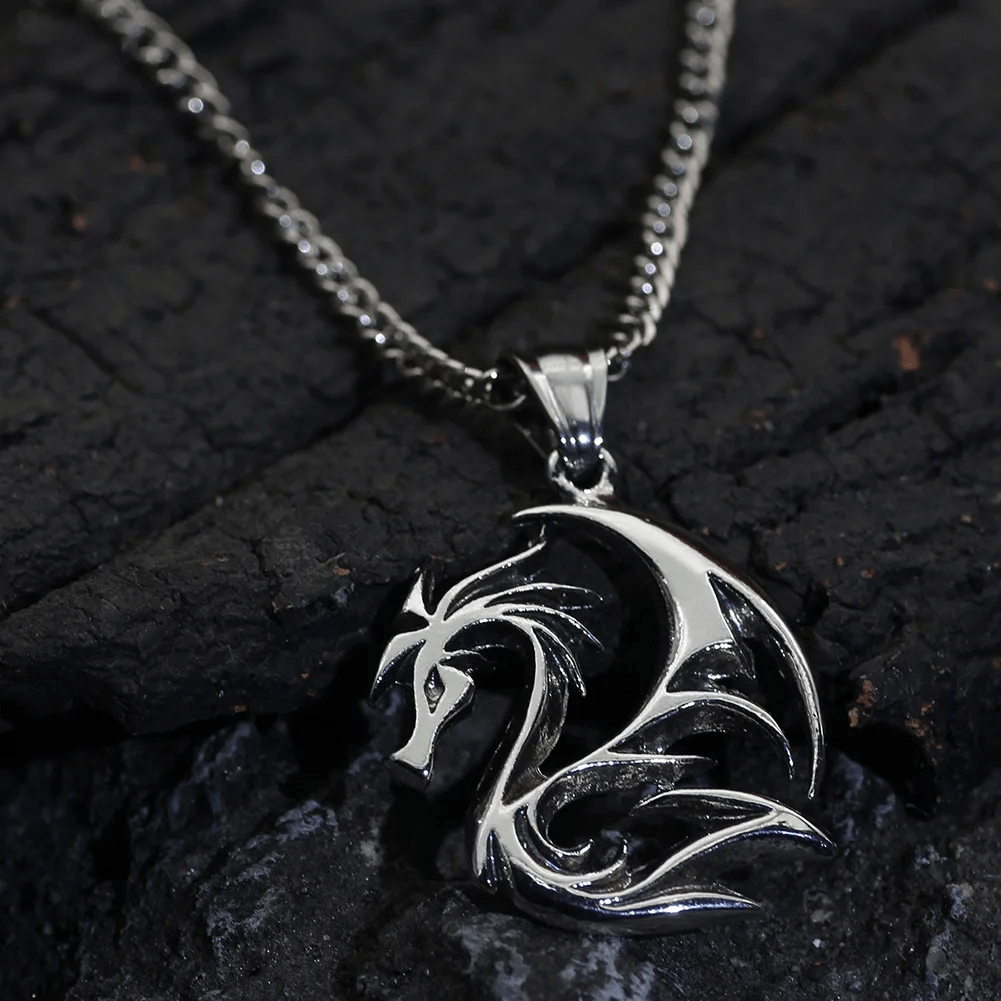 WorldNorse Norse Dragon Carving Necklace