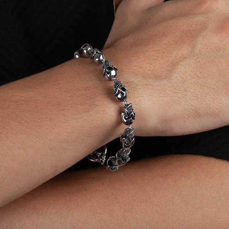 WorldNorse Demon Skull Skeleton Bracelet