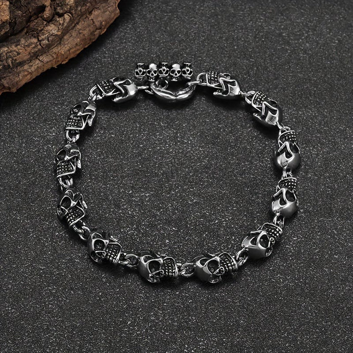 WorldNorse Demon Skull Skeleton Bracelet