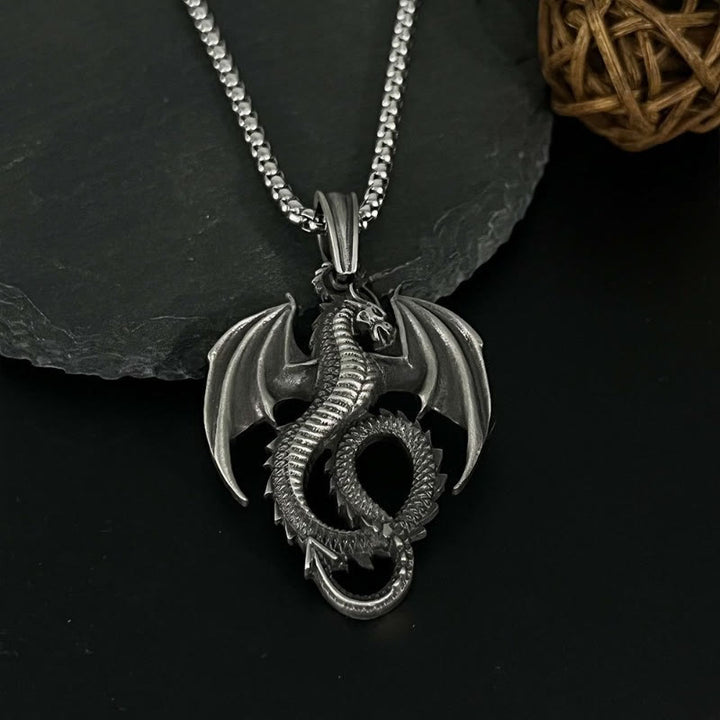 WorldNorse Norse Dragon Flying Wings Necklace