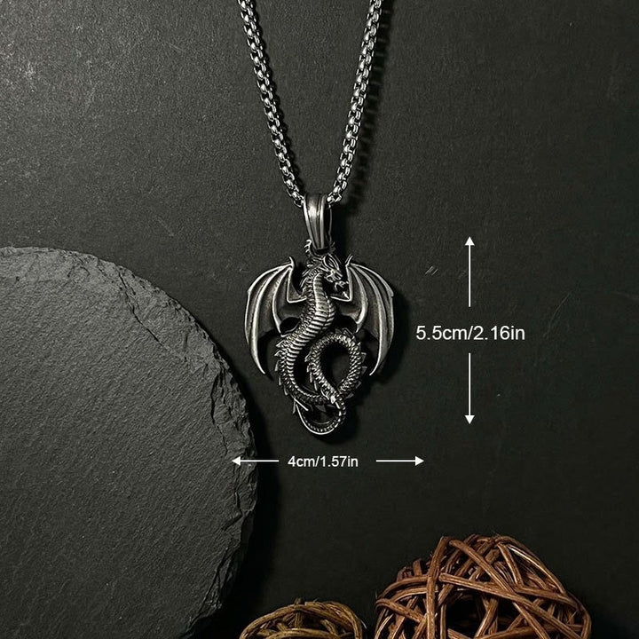 WorldNorse Norse Dragon Flying Wings Necklace