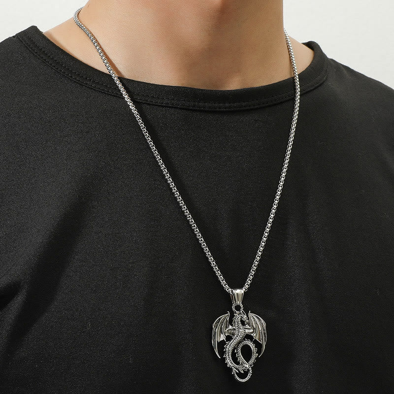 WorldNorse Norse Dragon Flying Wings Necklace