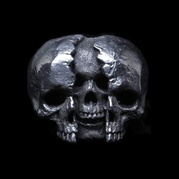 WorldNorse Double Face Skull Ghost Head Ring