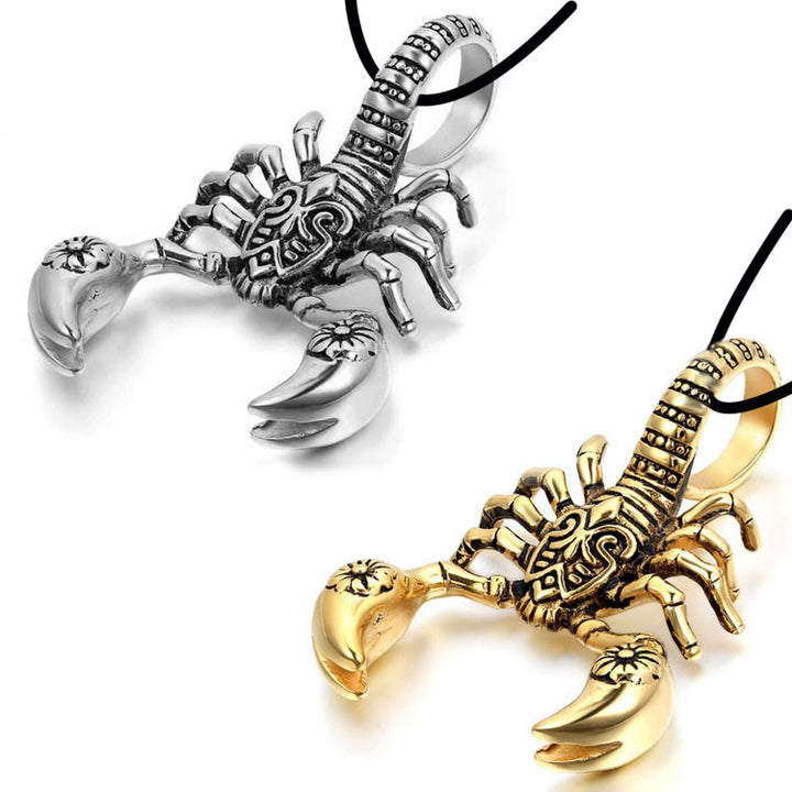 WorldNorse Crawling Scorpion Claws Necklace