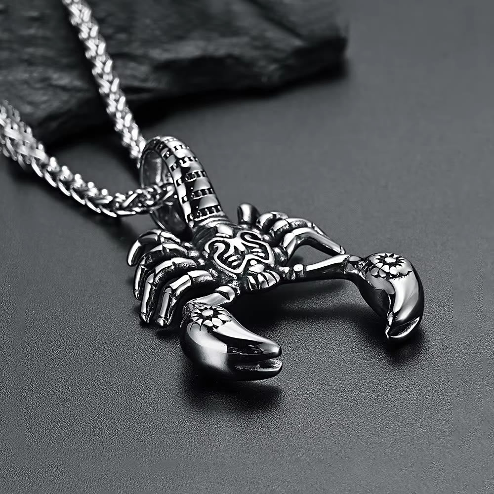 WorldNorse Crawling Scorpion Claws Necklace