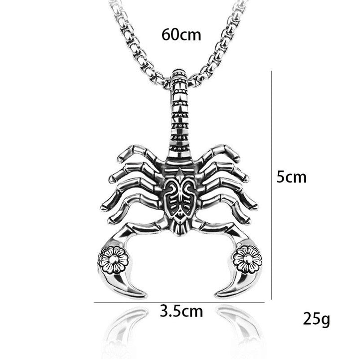 WorldNorse Crawling Scorpion Claws Necklace