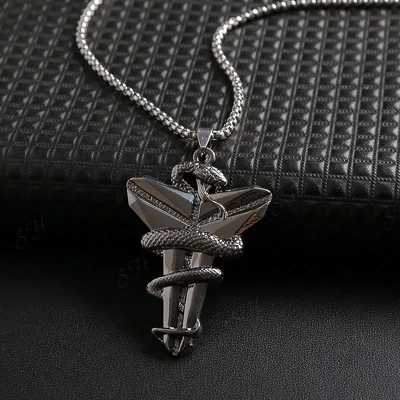 WorldNorse Nordic Serpent Triangle Necklace