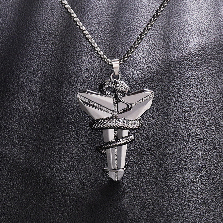 WorldNorse Nordic Serpent Triangle Necklace