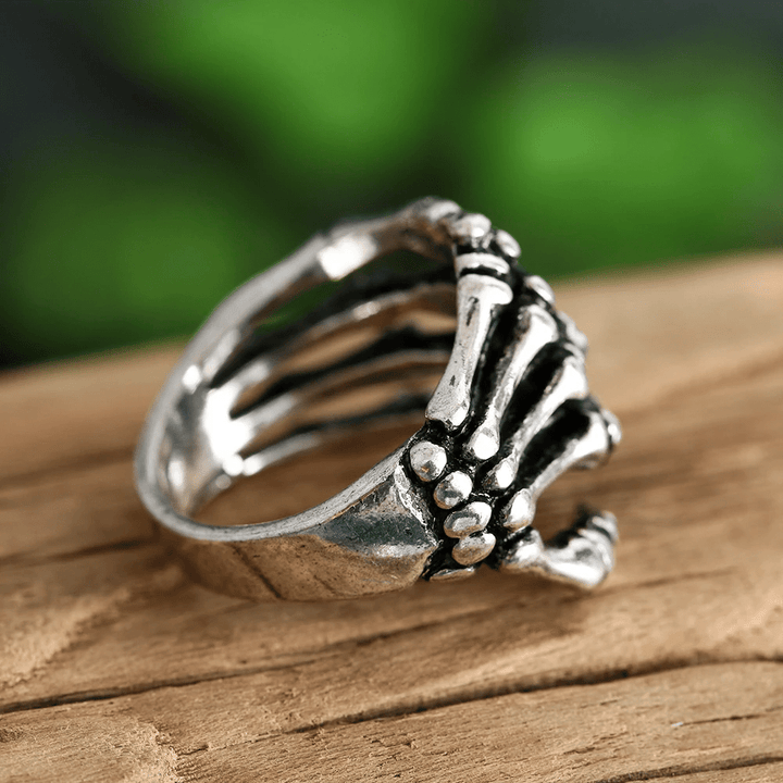 WorldNorse Finger Bone Skull Dead Hand Ring