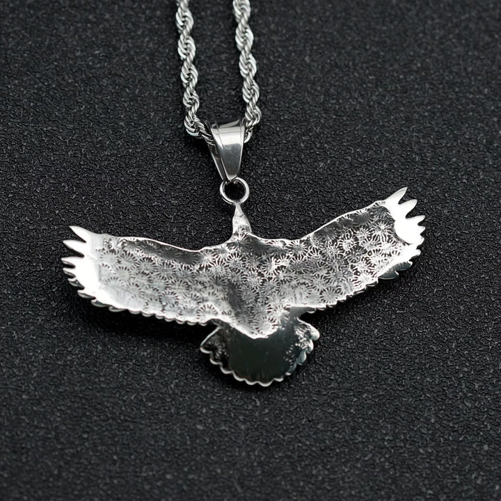 WorldNorse Retro Soaring Eagle Wings Necklace