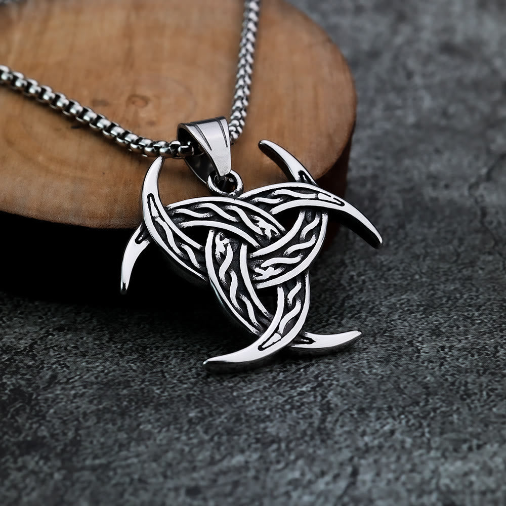 WorldNorse Triple Horn Of Odin Celtic Knot Necklace - image 6