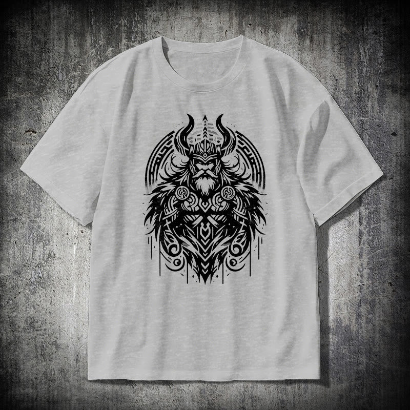 WorldNorse Odin Warrior Viking Style T-shirt - Grey - 2XL - image 18
