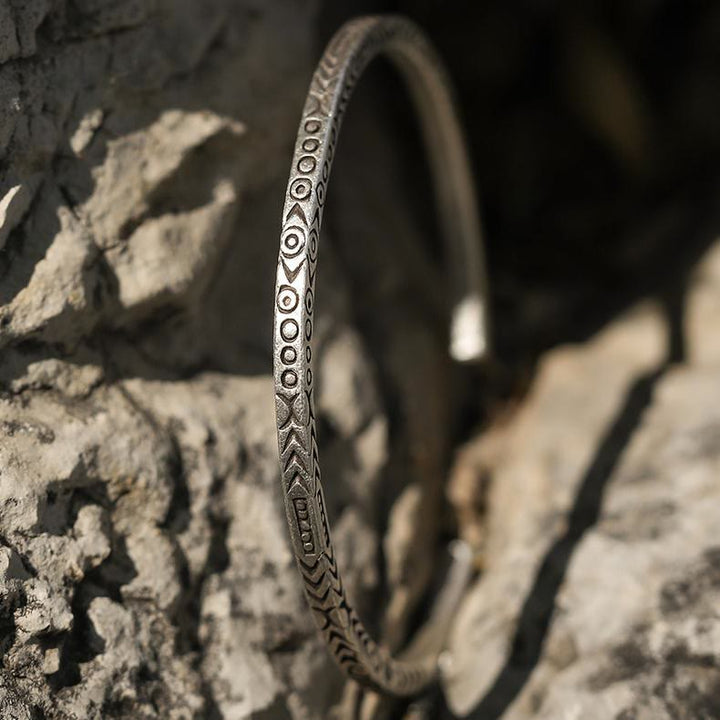 WorldNorse 925 Sterling Silver Simple Patterned Bracelet