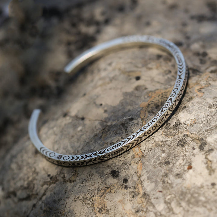 WorldNorse 925 Sterling Silver Simple Patterned Bracelet