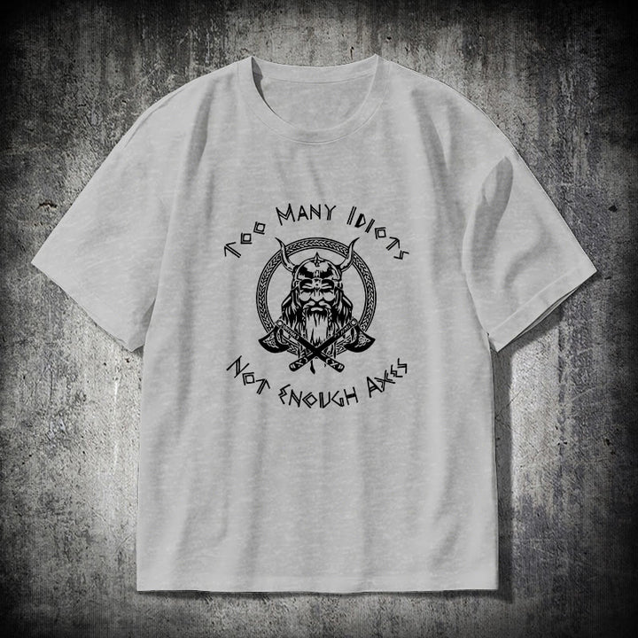 WorldNorse Viking Rune With Warrior Axe T-shirt - Grey - 2XL - image 18
