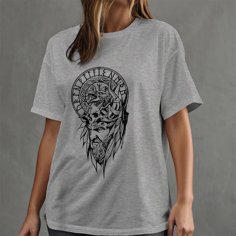 WorldNorse Vegvisir Wolve Celtic T-shirt