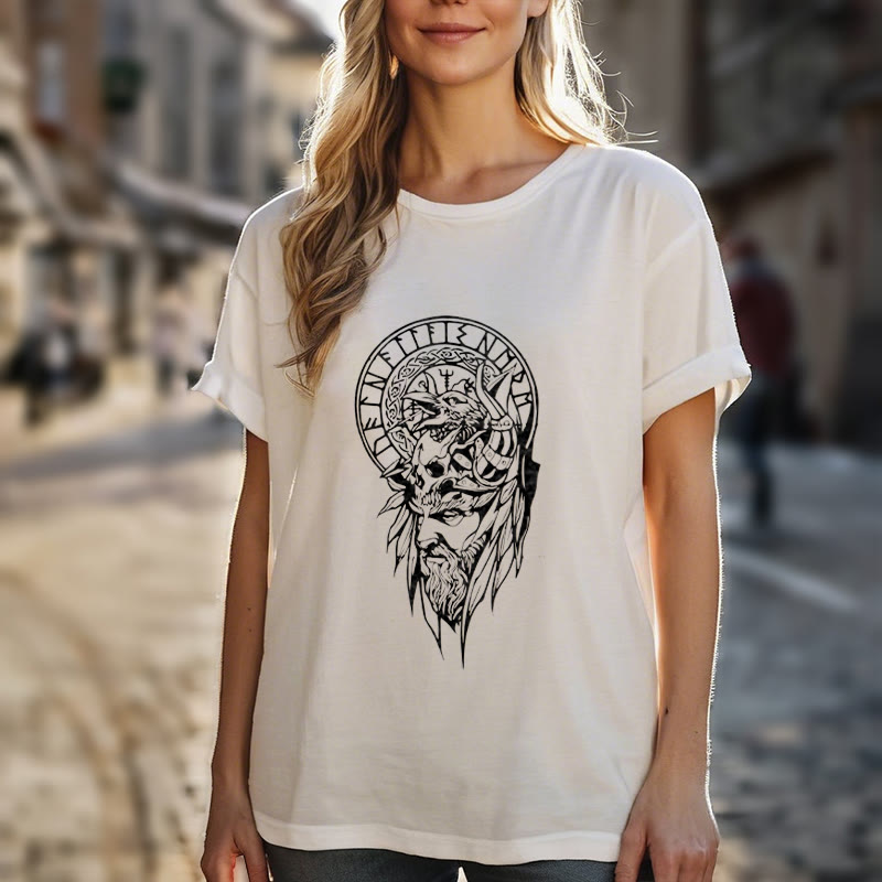 WorldNorse Vegvisir Wolve Celtic T-shirt