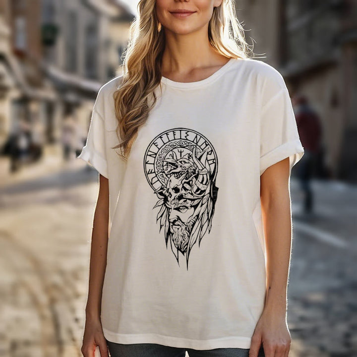 WorldNorse Vegvisir Wolve Celtic T-shirt